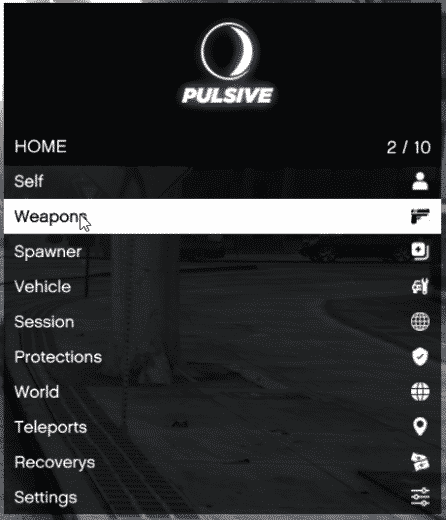 pulsive mod menu screenshot
